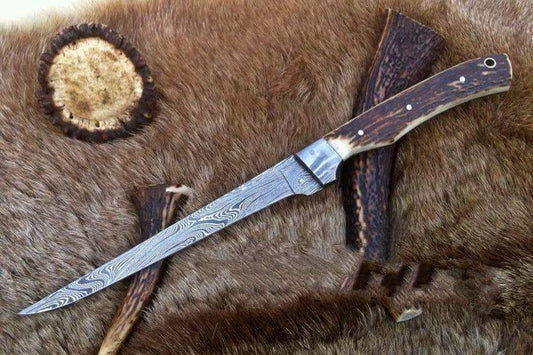 Handmade Custom Damascus Fillet Fishing Knife