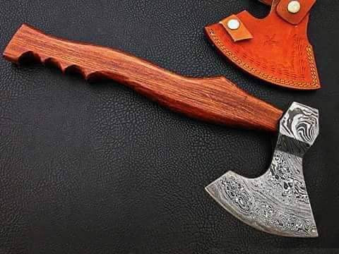 Handmade Damascus Viking Axe