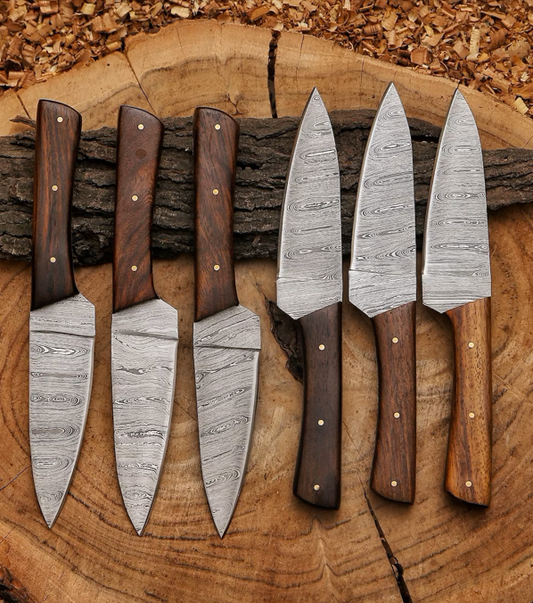 Handmade Damascus Steel Steak knives Set