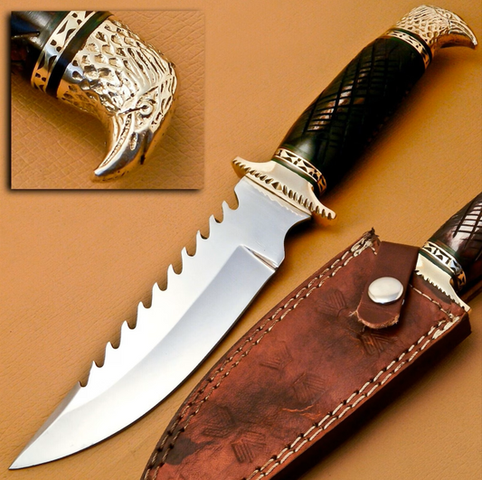 Beautiful Custom Handmade J2 Steel Hunting Bowie Knife