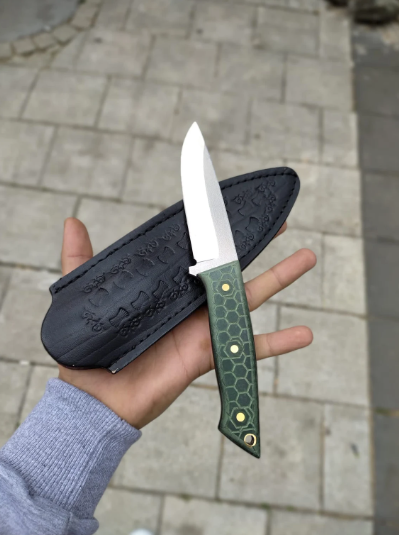 Custom Engraved Skinning Knife Mica Handle Knife