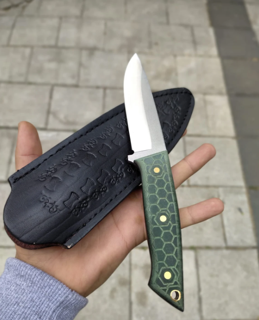 Custom Engraved Skinning Knife Mica Handle Knife