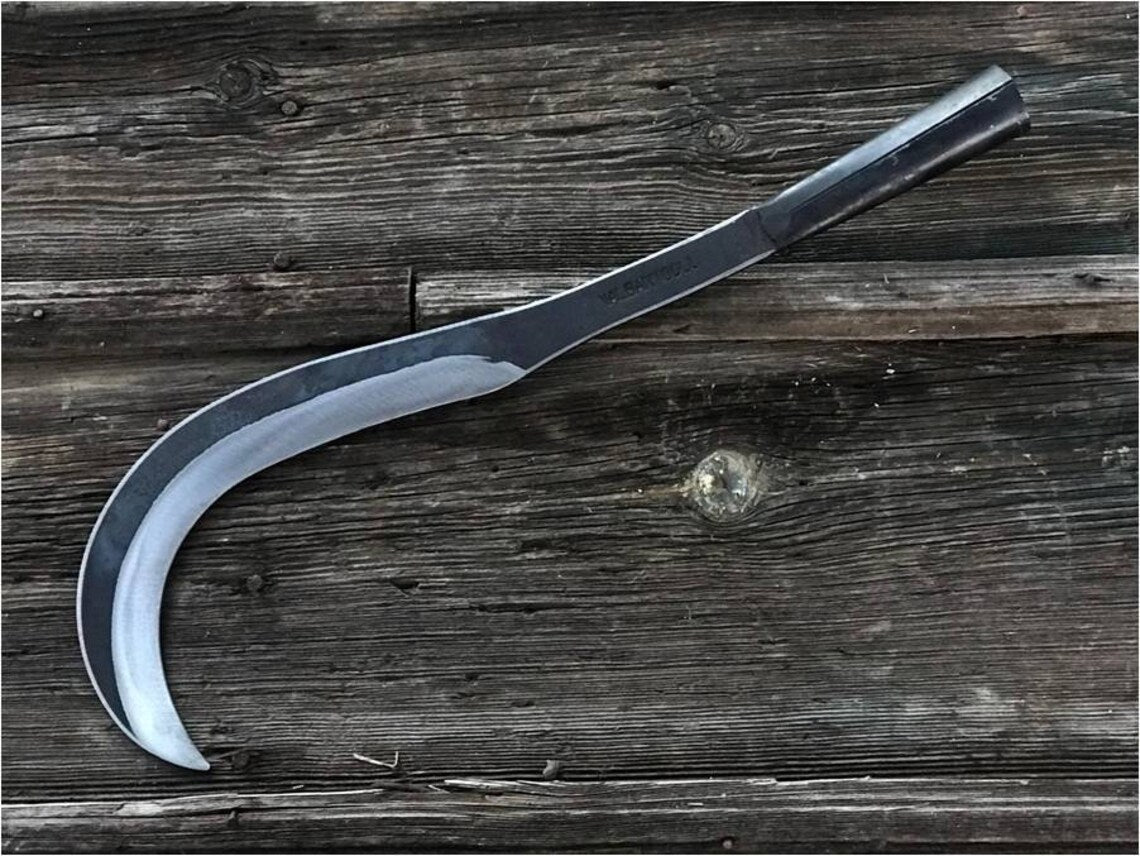 Sickle Machete Knife Brush Clearing Sickle Machete with Carbon Steel Blade , Harvest , Farming, Weeding Machete