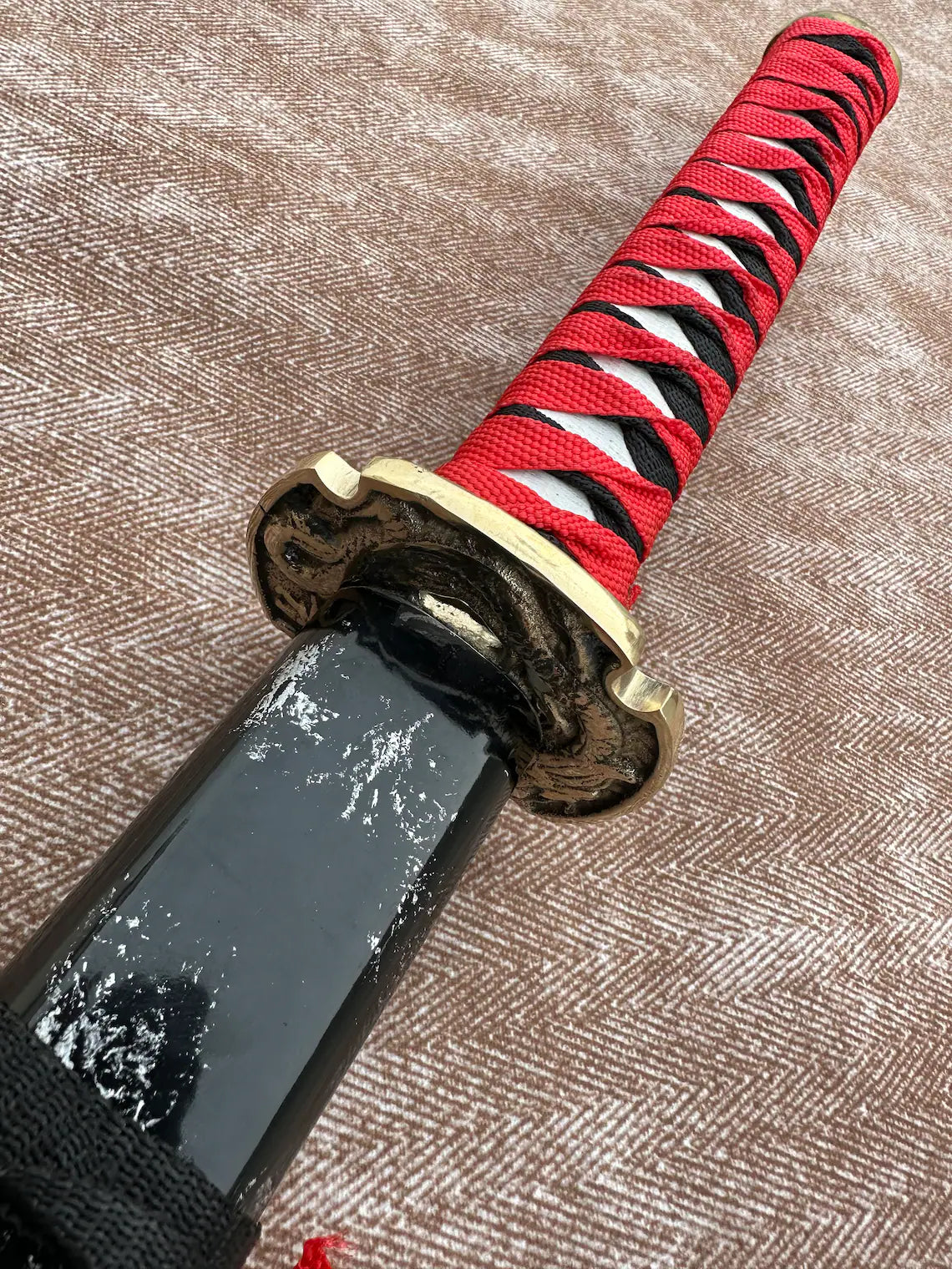 Japanese Katana - 1095 Steel Clay Tempered Blade - Razor Sharp Real Tachi Sword - Tokugawa Ninja - Handmade Full Tang
