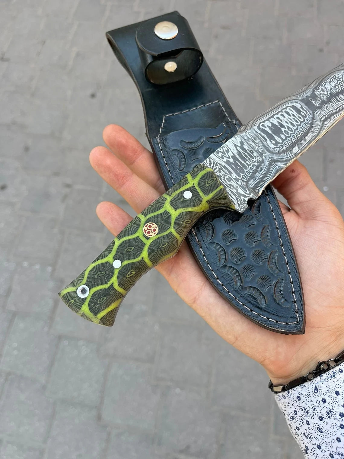 Damascus Hunting Knife Damascus Fixed Blade Knife