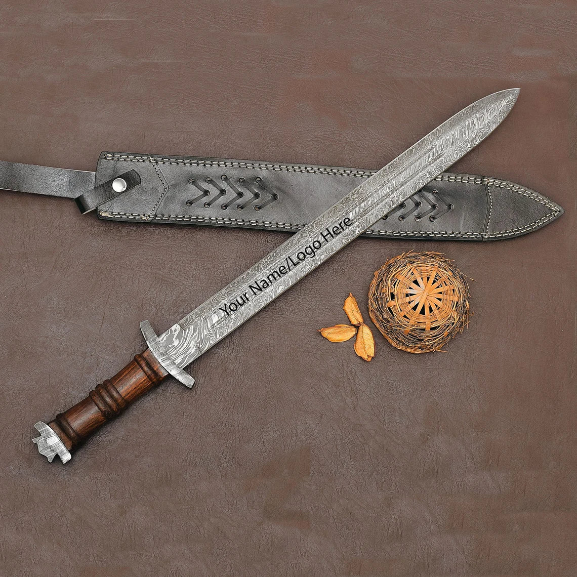 Custom Handmade Damascus Sword