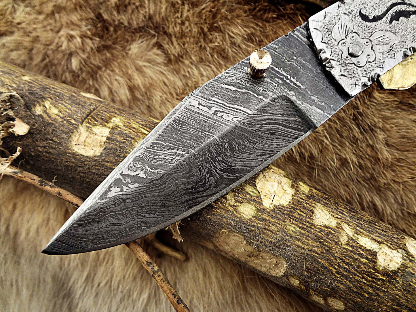 Handmade Full Damascus Pocket Knife