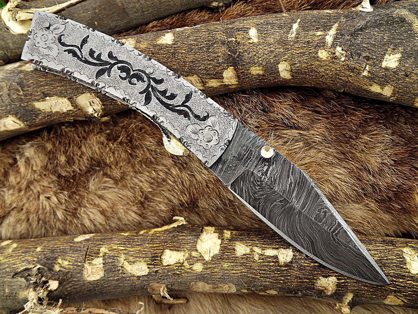 Handmade Full Damascus Pocket Knife